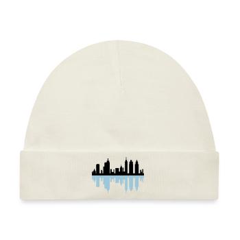 city skyline - Baby Premium Organic Mütze - Naturweiß - Vorne