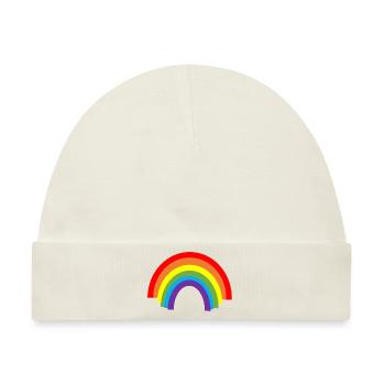 Rainbow - Baby Premium Organic Mütze - Naturweiß - Vorne