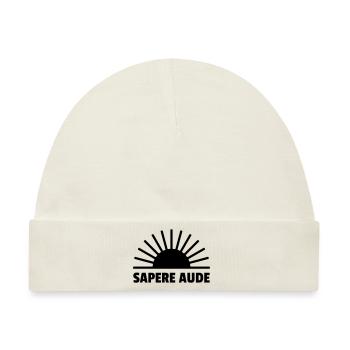 sapere aude - latein - Baby Premium Organic Mütze - Naturweiß - Vorne