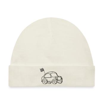 Car Auto - Baby Premium Organic Mütze - Naturweiß - Vorne