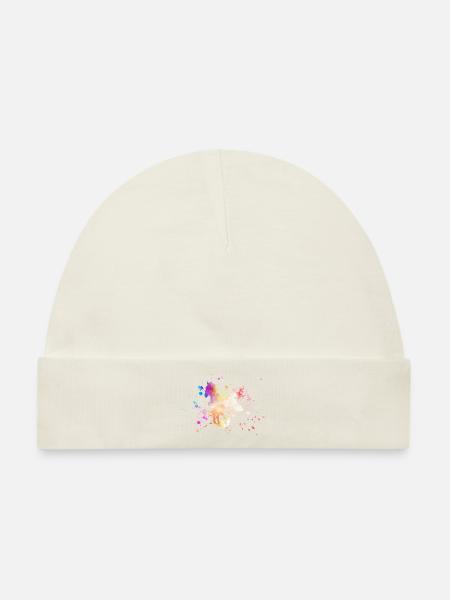 Pferde Silhouette Aquarell - Baby Premium Organic Mütze - Naturweiß