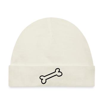 Dog bone Hundeknochen Geschenkidee gift idea - Baby Premium Organic Mütze - Naturweiß - Vorne
