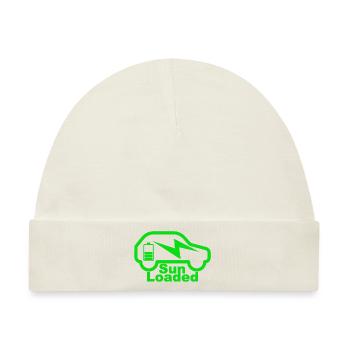 e-auto, e-mobilität,elektro-auto, zoe, EV-driver, - Baby Premium Organic Mütze - Naturweiß - Vorne