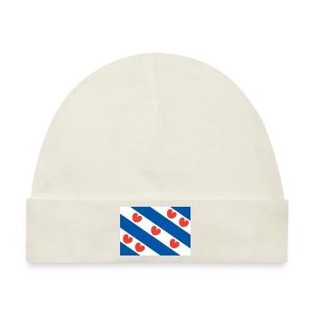Friesische Flagge - Baby Premium Organic Mütze - Naturweiß - Vorne