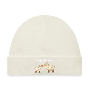 Schafe MÄÄÄHne! Witziges Schaf-Design - Baby Premium Organic Mütze - Naturweiß - Vorne