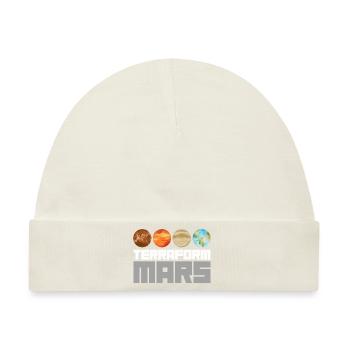 Occupy Mars Terraforming Retro Aeronautics Space - Baby Premium Organic Mütze - Naturweiß - Vorne
