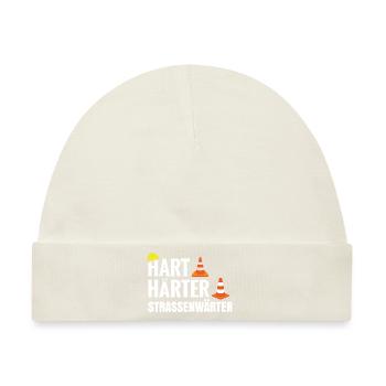 Hart Härter Straßenwärter Straßenbau Straßenbauer - Baby Premium Organic Mütze - Naturweiß - Vorne