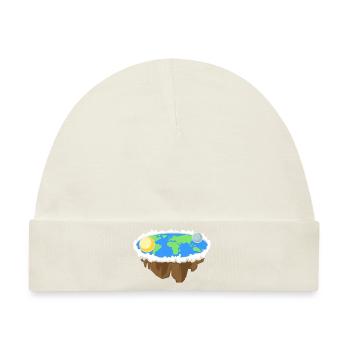 Flache-Erde-Theorie Lustige - Baby Premium Organic Mütze - Naturweiß - Vorne
