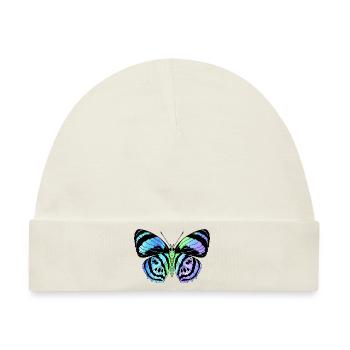Schmetterling Schmetterling Tier bunt Farbe - Baby Premium Organic Mütze - Naturweiß - Vorne