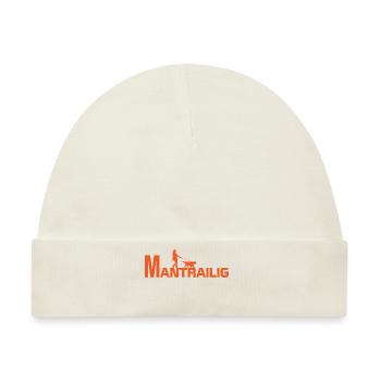 Mantrailing Silhouette Suchhund Hundeliebhaber - Baby Premium Organic Mütze - Naturweiß - Vorne