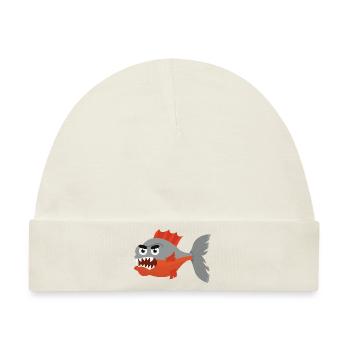 Piranha - Baby Premium Organic Mütze - Naturweiß - Vorne