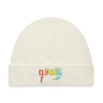 Klettern Bouldern Retro Berg Geschenk TShirt I - Baby Premium Organic Mütze - Naturweiß - Vorne