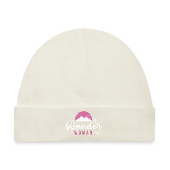 Wander Woman für Wanderin und Bergsteigerin - Baby Premium Organic Mütze - Naturweiß - Vorne