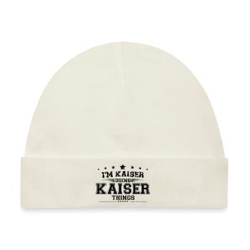 Ich bin Kaiser, der Kaiser-Dinge macht - Baby Premium Organic Mütze - Naturweiß - Vorne