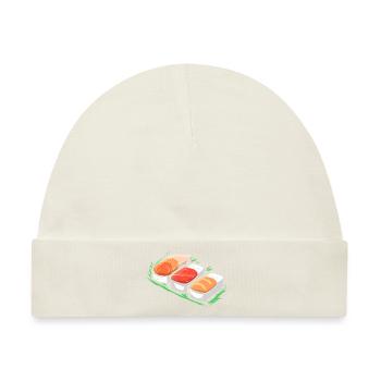 Sushi Kawaii Japanisches Essen Happy Sushi - Baby Premium Organic Mütze - Naturweiß - Vorne