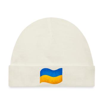 The flag of Ukraine - Baby Premium Organic Mütze - Naturweiß - Vorne