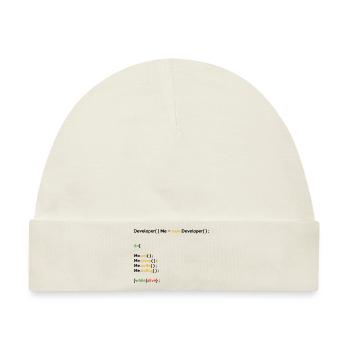 Eat Sleep Code Repeat Coder Programmer Software De - Baby Premium Organic Mütze - Naturweiß - Vorne