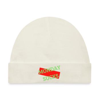 Monday sucks - Baby Premium Organic Mütze - Naturweiß - Vorne
