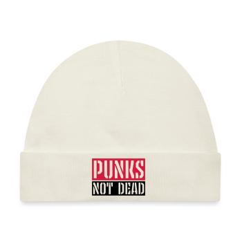 punks not dead Zitat - Baby Premium Organic Mütze - Naturweiß - Vorne