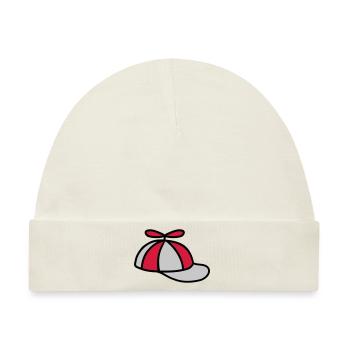 Propellermütze Windrad Hut Design - Baby Premium Organic Mütze - Naturweiß - Vorne