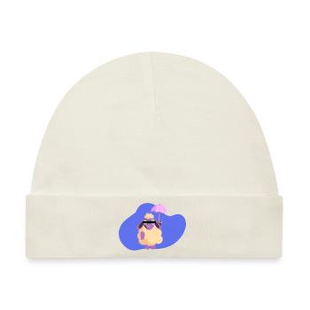 Cartoon Schaf - Baby Premium Organic Mütze - Naturweiß - Vorne