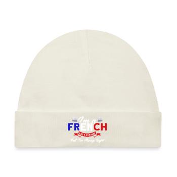 Französische Flagge Französische Wurzeln Geschenk - Baby Premium Organic Mütze - Naturweiß - Vorne