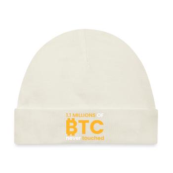 1,1 Millionen BTC nicht berührt - Baby Premium Organic Mütze - Naturweiß - Vorne