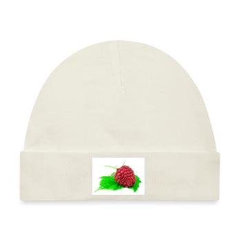 Himbeere. raspberry - Baby Premium Organic Mütze - Naturweiß - Vorne