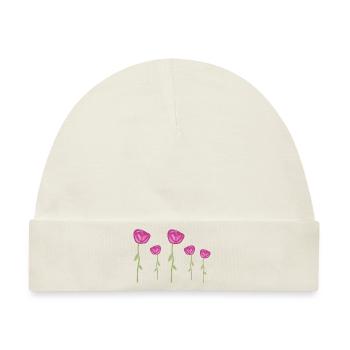 rosen pink blumen blume pflanzen - Baby Premium Organic Mütze - Naturweiß - Vorne