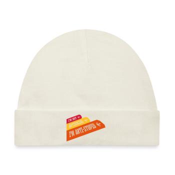 not antisocial anti stupid - Baby Premium Organic Mütze - Naturweiß - Vorne