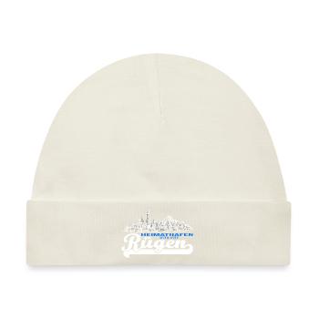 Heimathafen Rügen - Baby Premium Organic Mütze - Naturweiß - Vorne