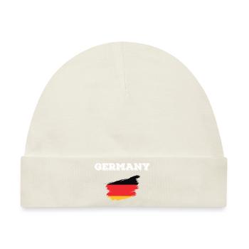 Deutschland Flagge Deutsche Fahne Deutsche - Baby Premium Organic Mütze - Naturweiß - Vorne