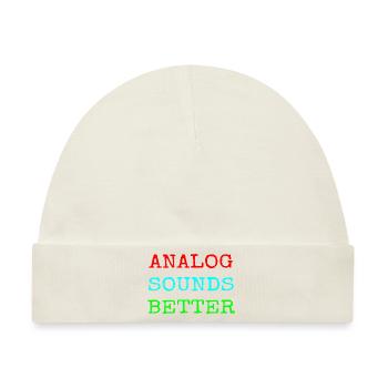 Analog Sound Better - Baby Premium Organic Mütze - Naturweiß - Vorne