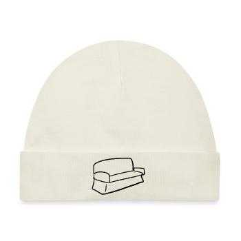 Sofa Symbol Wohnzimmer Möbel - Baby Premium Organic Mütze - Naturweiß - Vorne