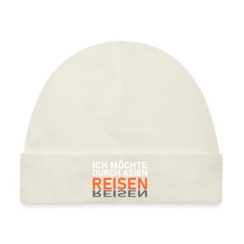 Asien Reise - Baby Premium Organic Mütze - Naturweiß - Vorne