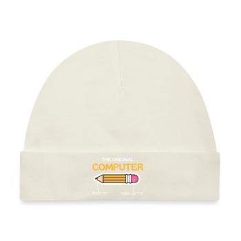 Der ursprüngliche Computer, Retro-Computerliebhaber - Baby Premium Organic Mütze - Naturweiß - Vorne