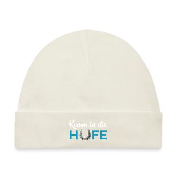 Komm in die Hufe - Baby Premium Organic Mütze - Naturweiß - Vorne