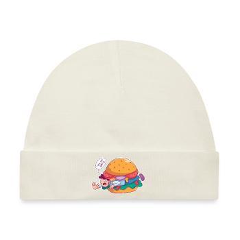 Burger essen Zutat Männer Burger essen Zutat Männe - Baby Premium Organic Mütze - Naturweiß - Vorne