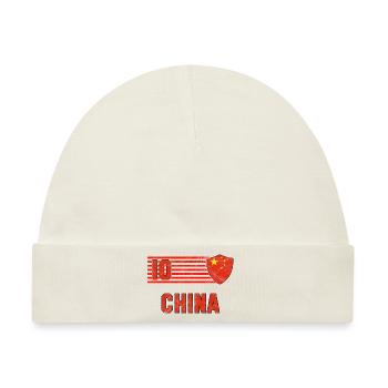 China Fußball Mannschaft - Baby Premium Organic Mütze - Naturweiß - Vorne