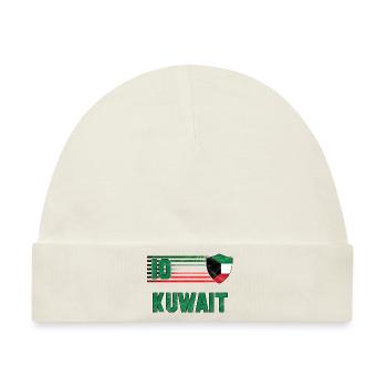 Kuwait Fußball Mannschaft - Baby Premium Organic Mütze - Naturweiß - Vorne