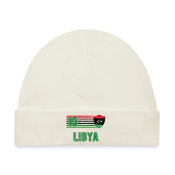 Libyen Fußball Mannschaft - Baby Premium Organic Mütze - Naturweiß - Vorne