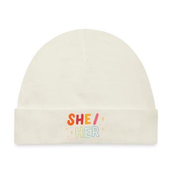 She/Her - Baby Premium Organic Mütze - Naturweiß - Vorne