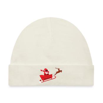 Dabbing Nikolaus - Baby Premium Organic Mütze - Naturweiß - Vorne