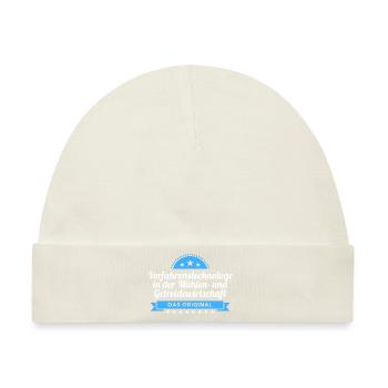 Müller Design für stolze Handwerker - Baby Premium Organic Mütze - Naturweiß - Vorne