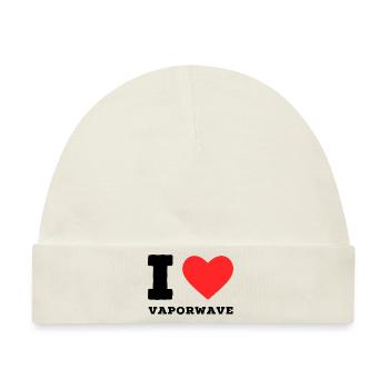 Ich liebe Vaporwave - Baby Premium Organic Mütze - Naturweiß - Vorne