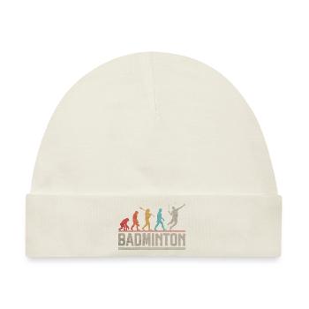 Entwicklung von Badminton Funny Shuttlecocks Birdie - Baby Premium Organic Mütze - Naturweiß - Vorne