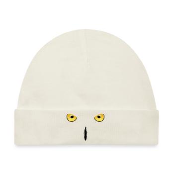 Schneeeule Eule Snowy Owl - Baby Premium Organic Mütze - Naturweiß - Vorne