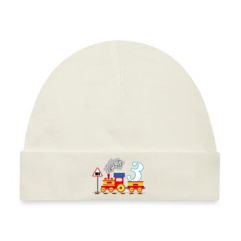 Endlich 3 Jahre dritter Geburtstag - Baby Premium Organic Mütze - Naturweiß - Vorne