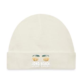 Long Beach Willkommen zu Freiheitserlaub - Baby Premium Organic Mütze - Naturweiß - Vorne