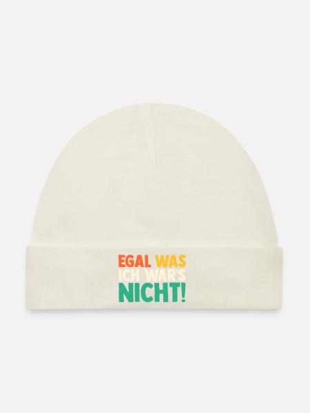 Egal was ich wars nicht Retro - Baby Premium Organic Mütze - Naturweiß
